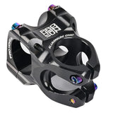 Potence de vélo Garvee 31,8 mm en alliage d'aluminium CNC, courte, pour VTT, BMX, fixie, noire, 31,8 x 28,6 mm, légère et robuste, pour vélo de route et VTT.