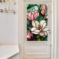 Film occultant pour fenêtres Garvee à motif floral, amovible, sans colle, pour salle de bain, bureau, salon, PVC, réutilisable