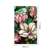 Film occultant pour fenêtres Garvee à motif floral, amovible, sans colle, pour salle de bain, bureau, salon, PVC, réutilisable