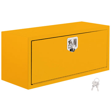 Garvee Boîte à Outils Compacte Sous Châssis, Acier 60,96 × 35,56 × 40,64 cm, Porte Unique Jaune, Série 1416 Étanche