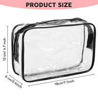 Garvee Ensemble de 18 trousses de maquillage transparentes, imperméables et zippées, idéales pour les voyages, Noir