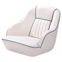 Siège de capitaine ergonomique et confortable pour bateau ponton Garvee, en mousse à compression et vinyle, fixation standard, idéal pour la pêche et les loisirs. Dimensions : 49,5 cm (H) x 55,9 cm (L) x 54,6 cm (P).