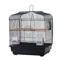 Cage de transport Garvee pour petits oiseaux avec structure métallique, plateau de fond amovible, portable, pour canaris et perruches, compacte, transparente