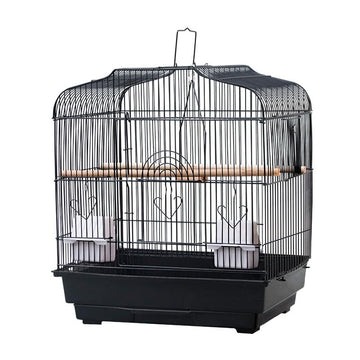 Cage de transport Garvee pour petits oiseaux avec structure métallique, plateau de fond amovible, portable, pour canaris et perruches, compacte, transparente
