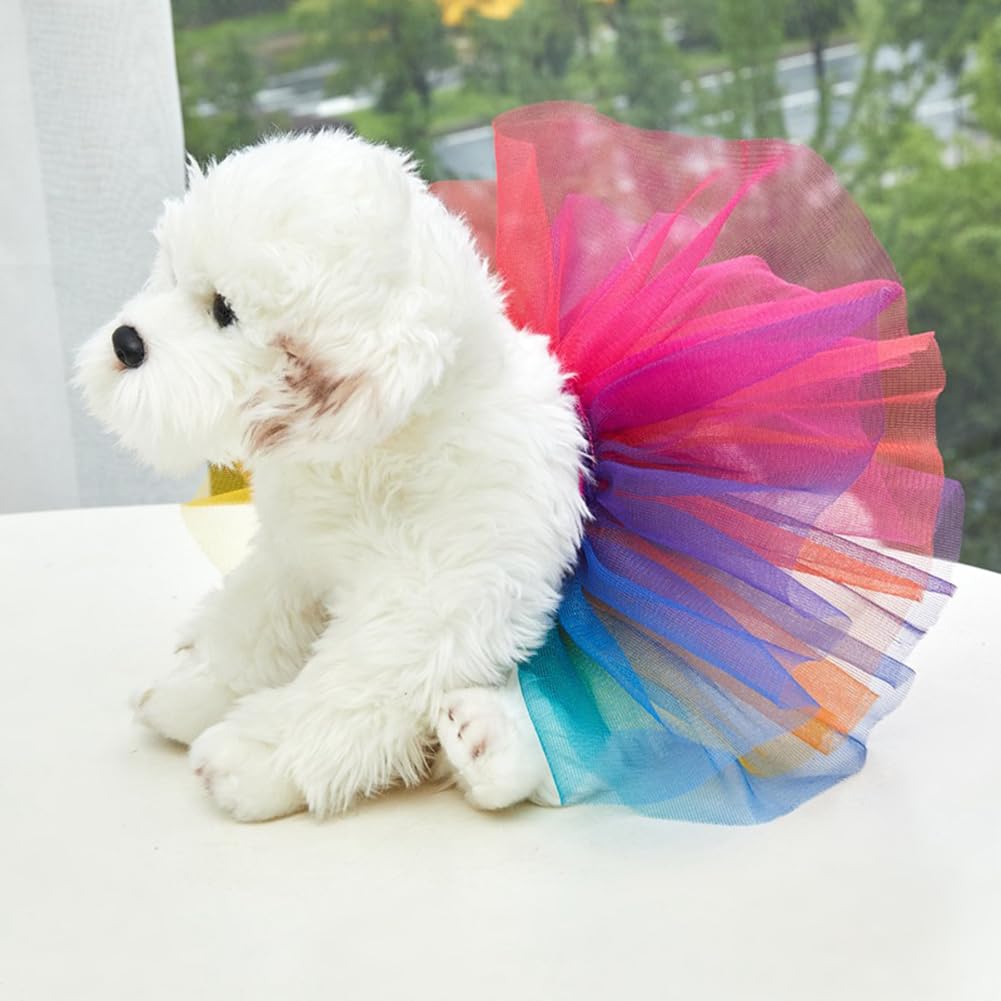 Robe tutu colorée Garvee pour chiens et chats, déguisement d'anniversaire, rose rouge, tailles S à L, matière douce et respirante