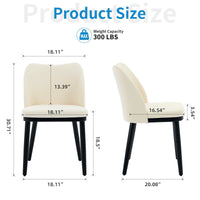 Ensemble de 2 chaises de salle à manger Garvee en velours avec dossier en forme de cœur, assise rembourrée et pieds en bois, pour la cuisine et le restaurant, confortables et stables.