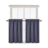 Cantonnières occultantes Garvee, lot de 2, pour fenêtres (salon, cuisine, chambre), isolation thermique, 66 x 91 cm, gris foncé - Gris