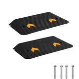 Garvee Rampe De Seuil Industrielle En Caoutchouc 10,2 cm Capacité 15000 Kg Antidérapante Protège-Câble Pour Fauteuil Roulant Marches Portes 61x90cm