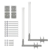 Garvee Guide De Remorque L-Form 1,1 M Pour Bateaux, Largeur Réglable 30 Cm, Acier Galvanisé, Protection PVC, Montage Flexible