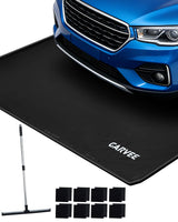 Garvee Tapis De Sol Garage Étanche 1000D PVC Avec Bords Relevés 3 cm Antidérapant, Inclus Raclette et Fixations, Protection Neige et Boue, 4 Tailles