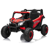 Garvee Voiture électrique enfant 12 V rouge, télécommande parentale, LED, musique, USB et Bluetooth, pour extérieur dès 3 ans - Rouge