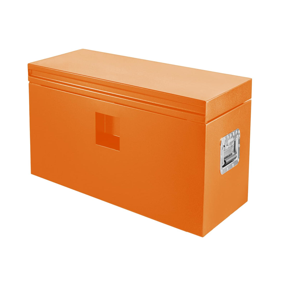 Garvee Coffre à Outils HHF 38×38×61 cm, Accès Rapide, Couvercle Rainuré, Étanche, pour Benne de Camion, Orange
