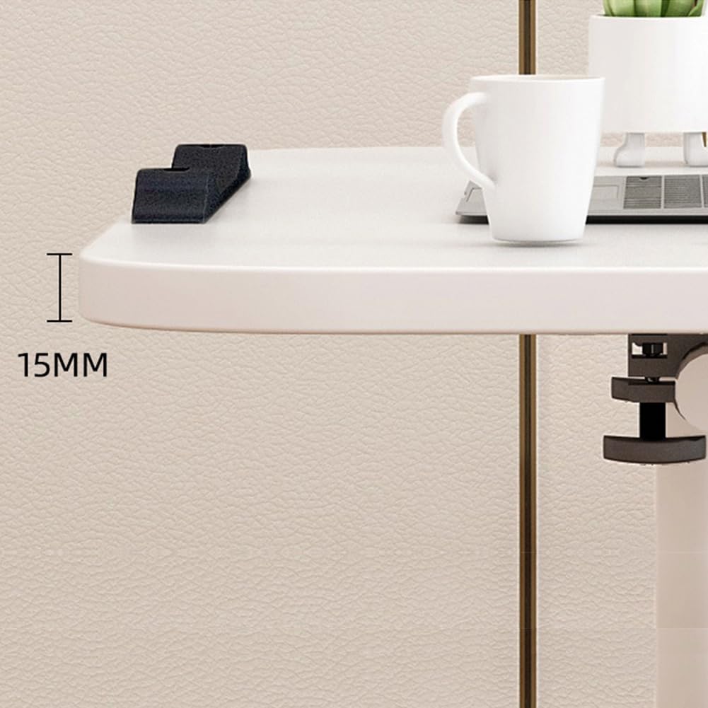 Garvee Table de lit à roulettes, réglable en hauteur, pliable, ergonomique et robuste, idéale pour le bureau et la maison