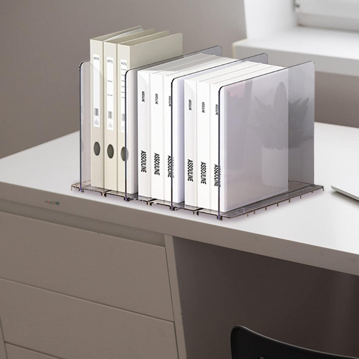 Garvee Séparateurs d'étagères en acrylique pour armoires, cloisons hautes en ABS robuste, antidérapantes, polyvalentes pour la chambre et la cuisine, transparentes