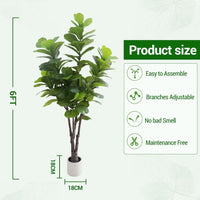 Arbre artificiel Garvee de 1,8 m (6 pi) pour intérieur, réaliste, sans entretien et durable, vert, pour la maison et le bureau.