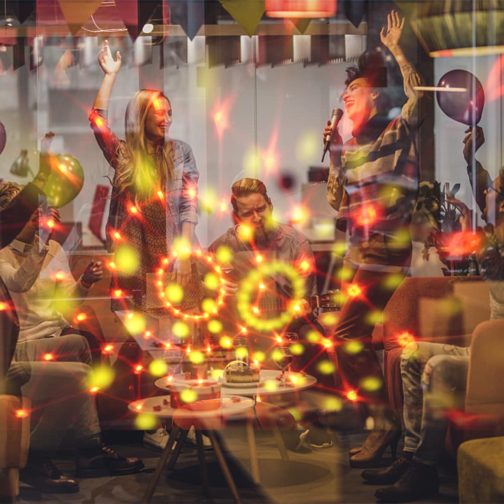 Garvee - Kit de 4 boules lumineuses disco LED portables en cristal avec télécommande, 6 couleurs, activation sonore, éclairage de scène magique en cristal, prise UE, pour fêtes et clubs