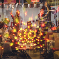 Garvee - Kit de 4 boules lumineuses disco LED portables en cristal avec télécommande, 6 couleurs, activation sonore, éclairage de scène magique en cristal, prise UE, pour fêtes et clubs