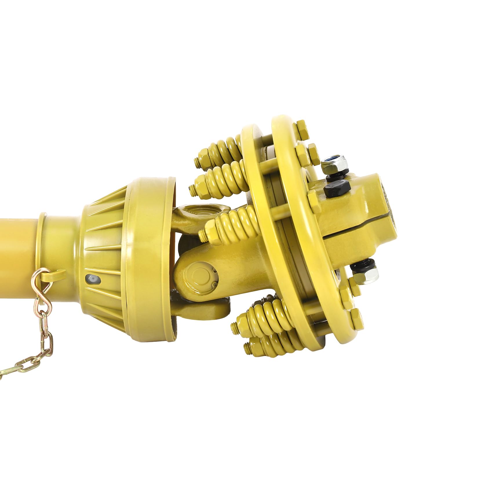 Arbre de transmission de prise de force Garvee 1-3/8 po x 6 dents avec accouplement coulissant pour tracteur et tondeuse, longueur réglable, tube de protection en acier 20CrMnTi Q345