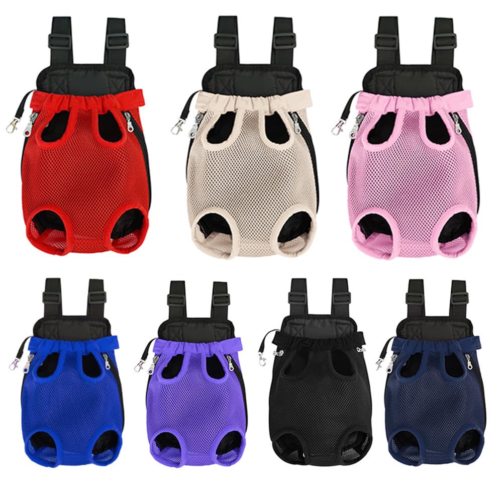 Sac à dos de transport pour chien Garvee, ajustable, en maille respirante avec fermeture auto-agrippante, idéal pour le camping, la randonnée et les voyages (noir).