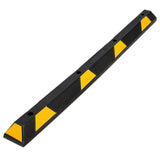 Frein de stationnement en caoutchouc Garvee 72 pouces avec 8 bandes réfléchissantes pour voiture, camion, camping-car, garage, allée, noir