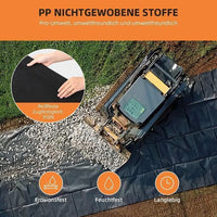 Géotextile de jardin Garvee pour le contrôle des mauvaises herbes, 60 m² (2 m x 30 m), en polypropylène (PP), 170 g/m², résistance à la traction de 350 N, drainage, protection contre l'érosion, allées, routes, drains français.