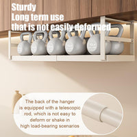 Étagère sous meuble extensible Garvee – Réglable, en métal robuste, pour la cuisine et le bureau (45-63 cm), blanche