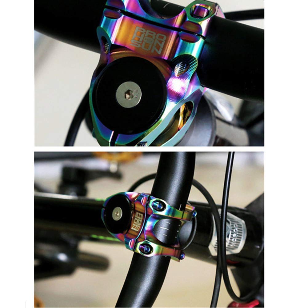 Potence de vélo Garvee 31,8 mm en alliage d'aluminium CNC, courte, pour VTT, BMX, fixie, noire, 31,8 x 28,6 mm, légère et robuste, pour vélo de route et VTT.