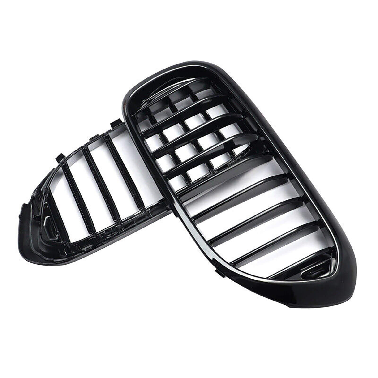 Grille de radiateur Garvee (lot de 2) pour pare-chocs avant, à lamelles simples, compatible avec BMW Série 5 G30, G31 et G38 (2017-2020), noire, robuste et facile à installer.