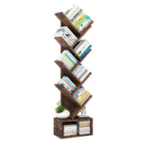 Étagère Garvee en forme d'arbre, 8 niveaux, robuste et peu encombrante, en MDF, style vintage, idéale pour le salon et la chambre d'enfant, 37,8 cm (P) x 20,6 cm (L) x 131 cm (H)