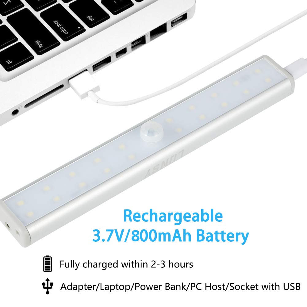 Lot de 3 lampes rechargeables Garvee pour sous-meubles avec télécommande, pour cuisine et placards, 140 lm, intensité variable, magnétiques, blanches
