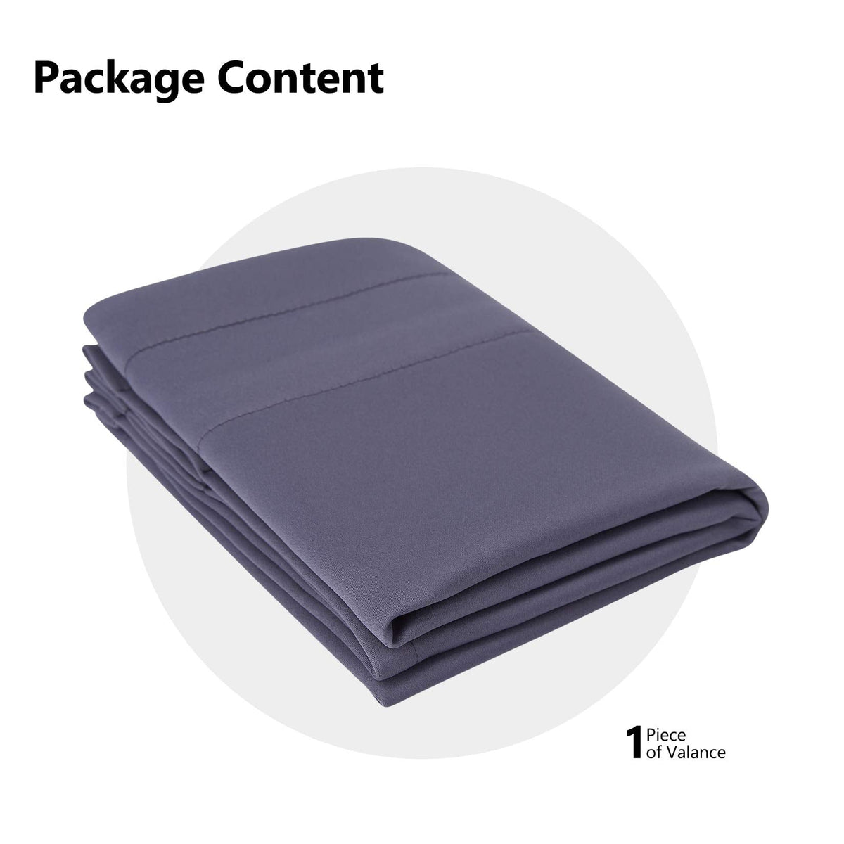 Cantonnières occultantes Garvee, lot de 2, pour fenêtres (salon, cuisine, chambre), isolation thermique, 66 x 61 cm, gris foncé