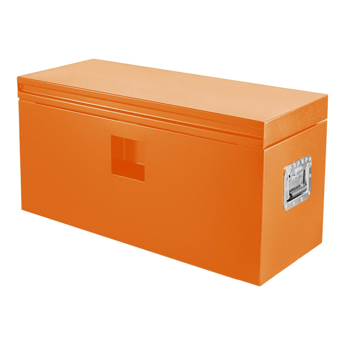 Garvee Coffre à Outils HHF 12 Gauges 38×38×91 cm, Fer Renforcé, Organisateur Étanche, pour Remorque et Camping-car, Orange