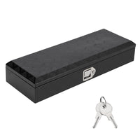 Garvee Coffre à outils plat en aluminium 88 × 33 × 17 cm avec tôle antidérapante à 5 barres pour remorque, fourgon et utilitaire, noir