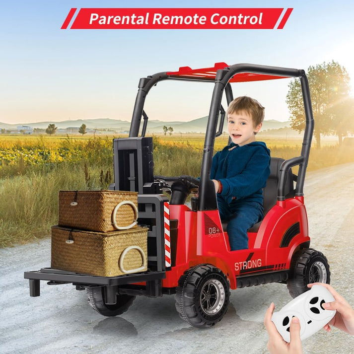 Chariot élévateur enfant mode auto‑enfant et télécommande parentale