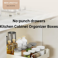 Garvee organisateur de placard de cuisine à tiroir télescopique extensible, 20 cm l x 43 cm p x 7 cm h, noir. installation sans perçage ni clouage