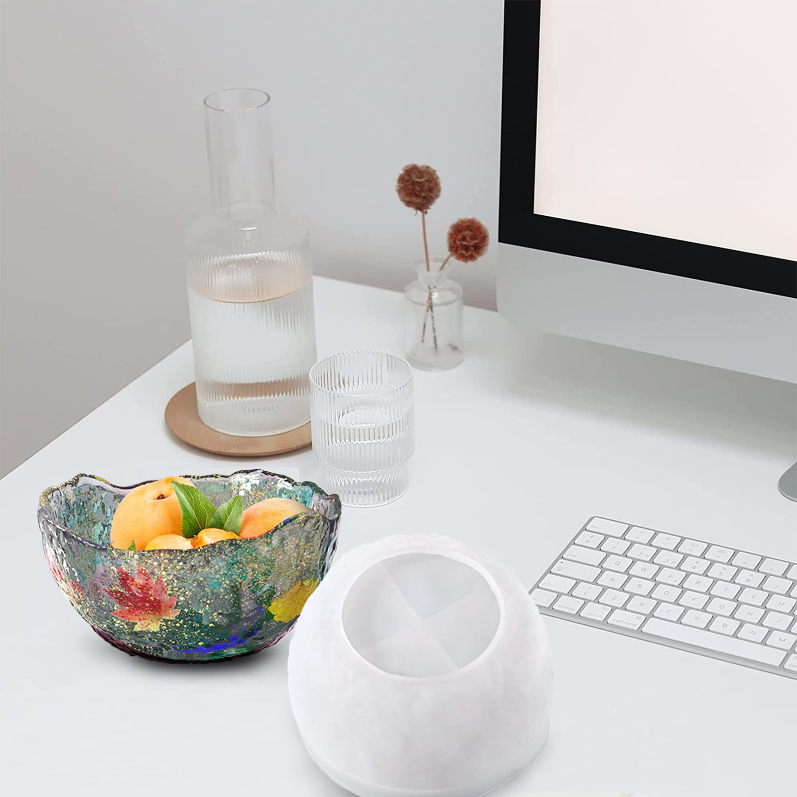 Garvee Epoxyhars Vormen Dienblad Onregelmatig Hars Siliconeen Vorm Kom Fruit Dieblad DIY Sieraden Houder Komvorm