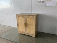Garvee Buffet en MDF avec portes en rotin, grand espace de rangement, style bohème minimaliste, meuble polyvalent pour salon et salle à manger