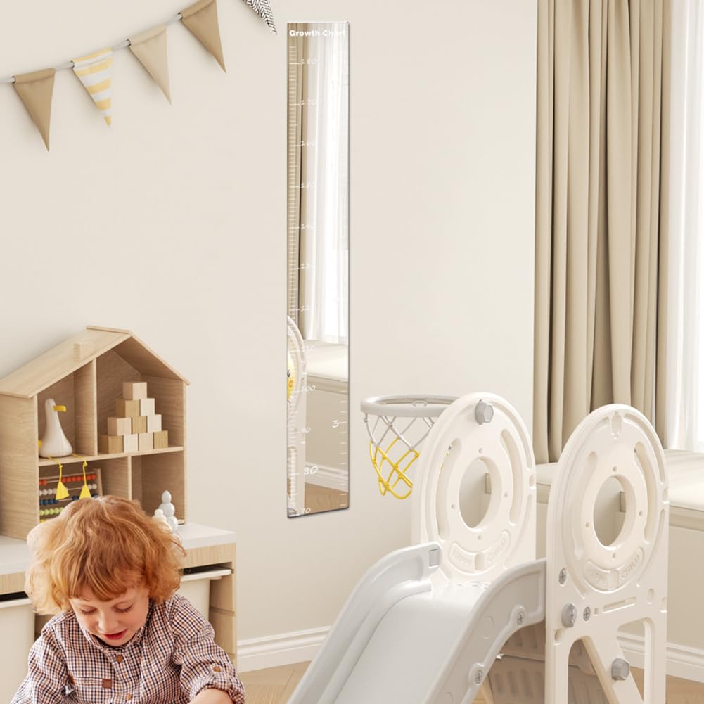 Miroir toise Garvee pour enfants, incassable, miroir pleine longueur, décoration murale pour chambre d'enfant, chambre à coucher, salle de jeux, multicolore