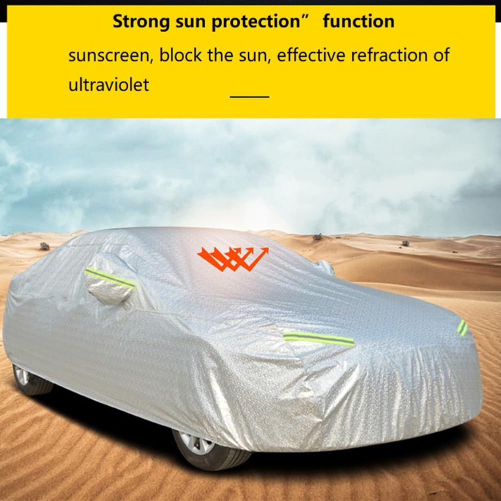 Housse de voiture Garvee, housse d'hiver toutes saisons, imperméable, protection intégrale, Passat 4,9 x 1,9 x 1,55 m, argent