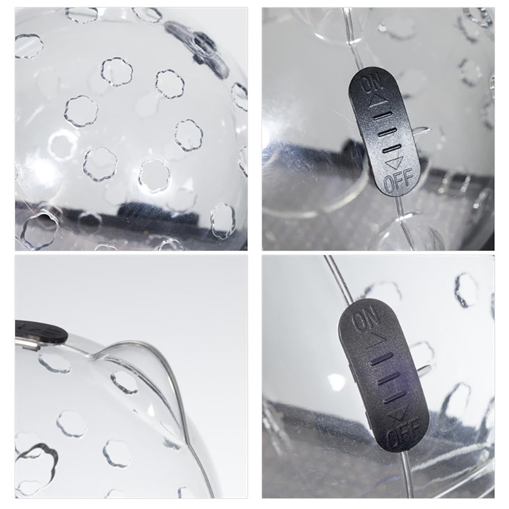 Garvee Casque transparent pour chat avec ventilation, anti-léchage et anti-morsure, matériau léger, petite taille, pour la convalescence et les soins, oreilles de chat mignonnes
