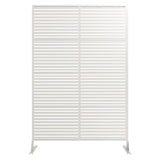 Garvee Clôture De Jardin Métallique Décorative 182,9 cmH Acier Antirouille Noir Mat Pour terrasse Et Pelouse