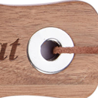 Planche à fromage Garvee, planche à découper en bois d'acacia avec poignée pour les réceptions, 38 x 25 cm, bois naturel, design réversible