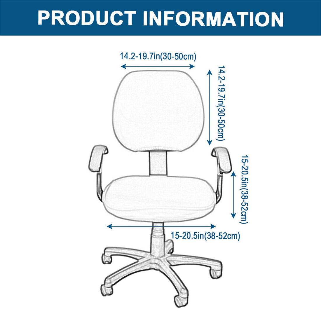 Garvee housse de siège de bureau extensible, housse de chaise de bureau séparable, housse de dossier, protection universelle pour chaise pivotante, rouge bordeaux