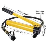 Pompe hydraulique manuelle Garvee 10 000 psi 400 cm³ haute pression, portable, pour atelier et chantier, résistante à l'huile, noire.