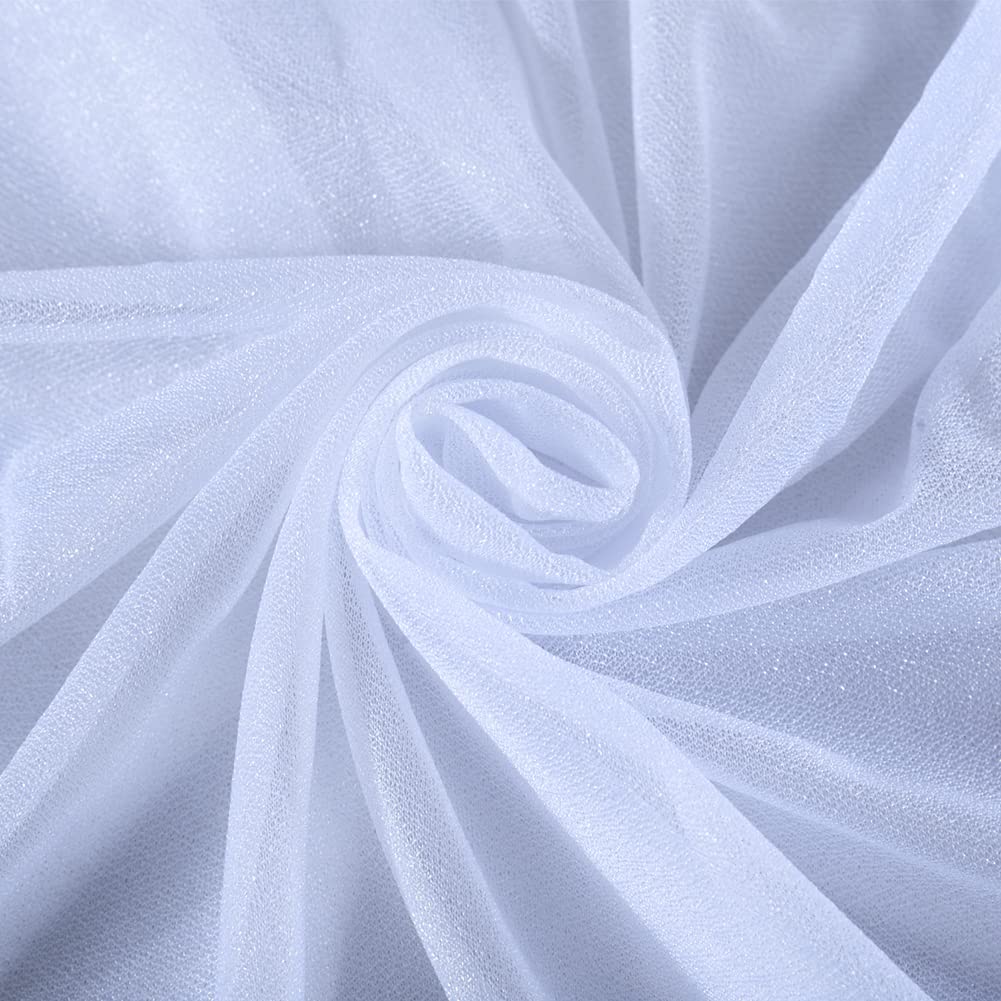 Tissu Garvee pour arche de mariage, drapé en mousseline extensible pour cérémonie et fête, 60 x 550 cm, élégant, brillant et doux.