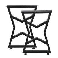 Pieds de table en métal Garvee 28 x 20 pouces, robustes, en fer forgé, réglables, pour tables de salle à manger et de jardin, noirs