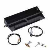 Garvee kit de foyer à allumage par étincelle 17,6 kW, double combustible, acier carbone noir, pour intérieur et extérieur - Noir