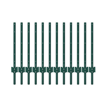 Poteau de clôture métallique Garvee de 91 cm (3 pi), profilé en U, acier robuste, revêtement en poudre vert, pour jardin et cour.
