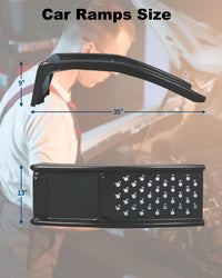 Ponts élévateurs Garvee robustes pour véhicules, capacité de 3630 kg, 2 pièces, acier, antidérapants, hauteur de levage de 20 cm, noirs, pour atelier et garage