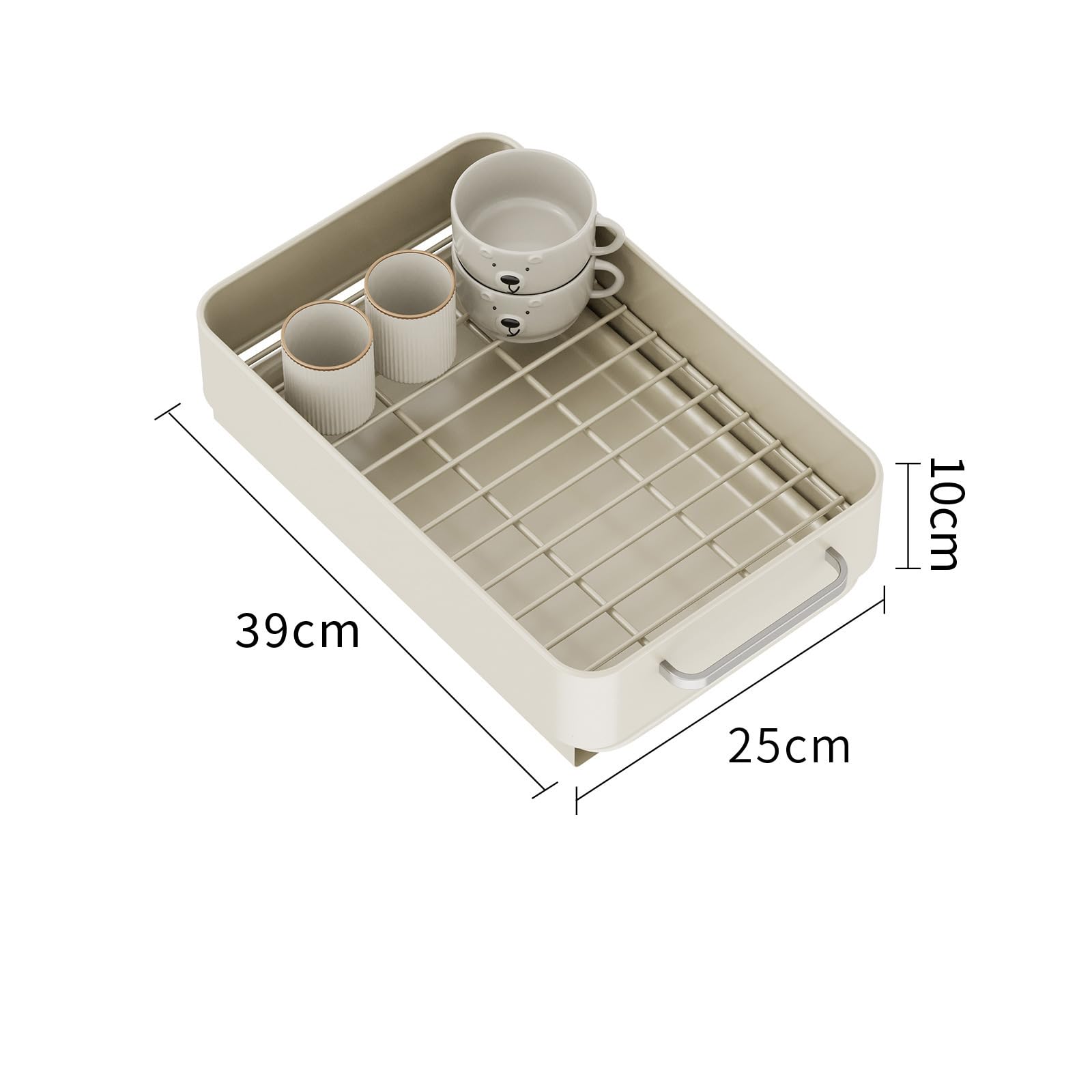 Organiseur de placard extensible Garvee, en acier au carbone, pour la cuisine, la salle de bain, le salon et le bureau ; polyvalent, antirouille et silencieux.